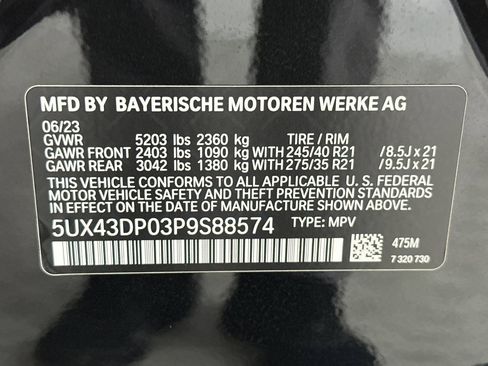 Certified 2023 BMW X3 sDrive30i w/ M Sport Package RWD image 21