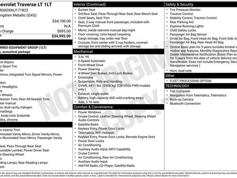 Used 2017 Chevrolet Traverse LT image 3
