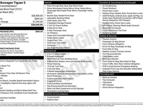 Used 2023 Volkswagen Tiguan S w/ IQ.Drive Package image 9