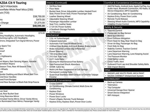 Used 2023 MAZDA CX-9 Touring image 5