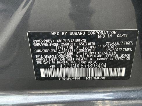 Used 2024 Subaru Crosstrek 2.0i Premium AWD/4WD image 37