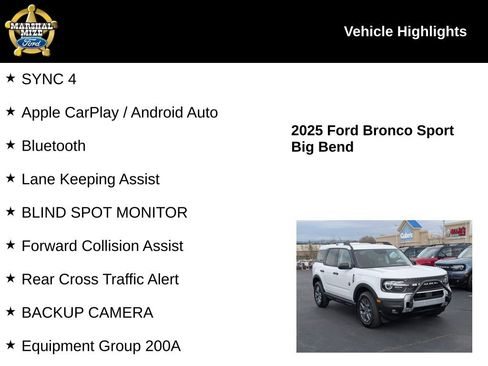 New 2025 Ford Bronco Sport Big Bend AWD/4WD image 2
