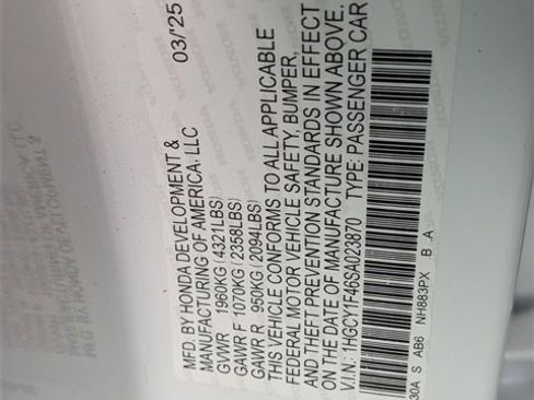 Used 2025 Honda Accord SE image 39