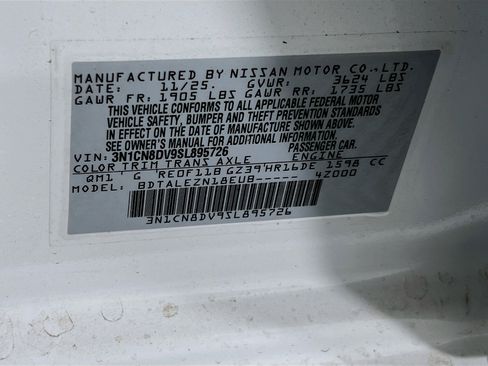 New 2025 Nissan Versa S w/ Trunk Package image 33