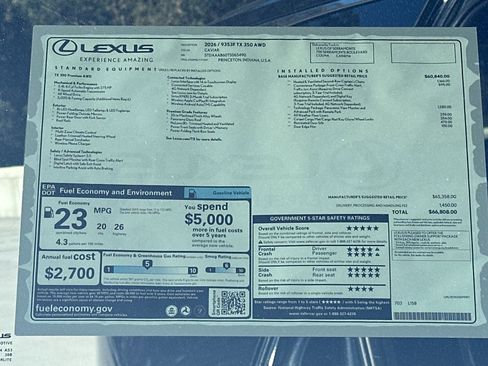 New 2026 Lexus TX 350 TX 350 image 30