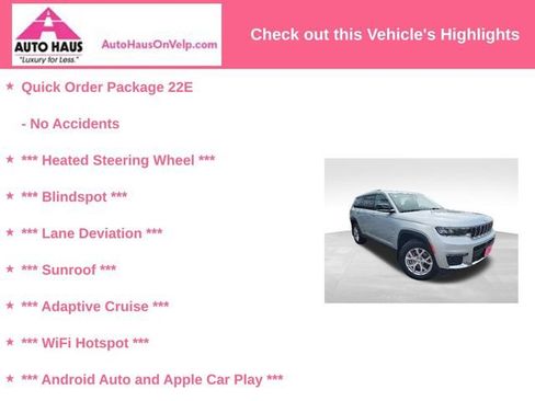 Used 2021 Jeep Grand Cherokee L Limited AWD/4WD image 3