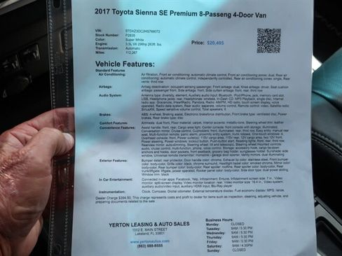Used 2017 Toyota Sienna SE Premium FWD image 23