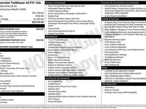 Used 2023 Chevrolet TrailBlazer ACTIV w/ Convenience Package AWD/4WD image 2