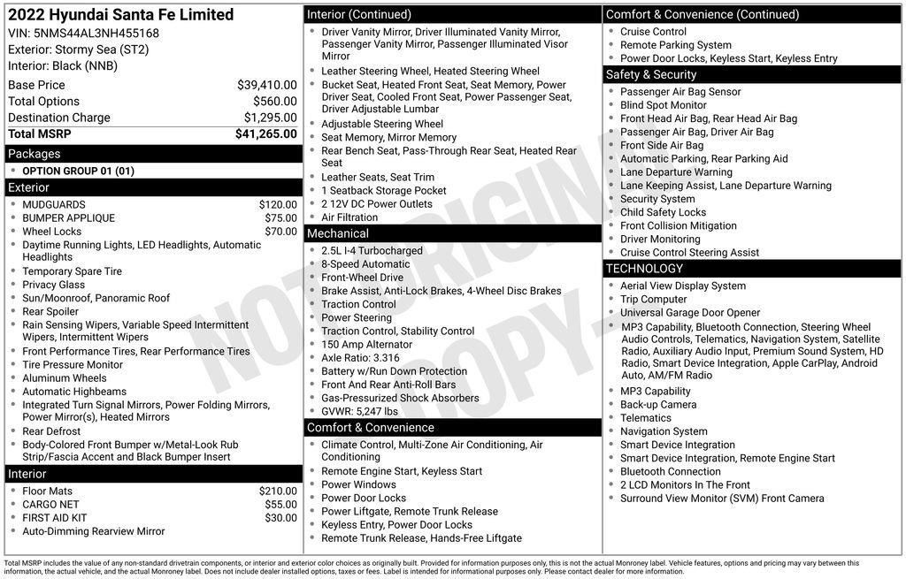 Used 2022 Hyundai Santa Fe Limited FWD image 5