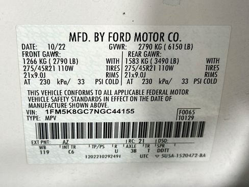 Used 2022 Ford Explorer ST w/ Equipment Group 401A AWD/4WD image 12