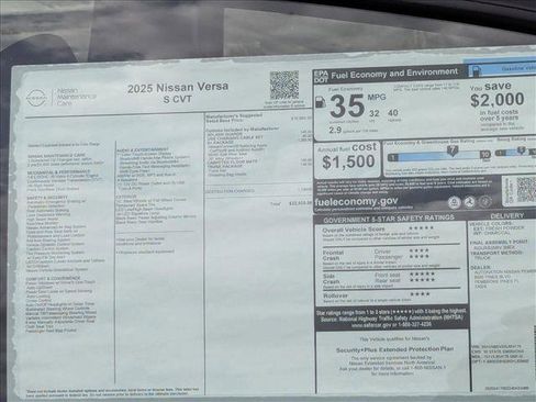 New 2025 Nissan Versa S w/ S Plus Package FWD image 16