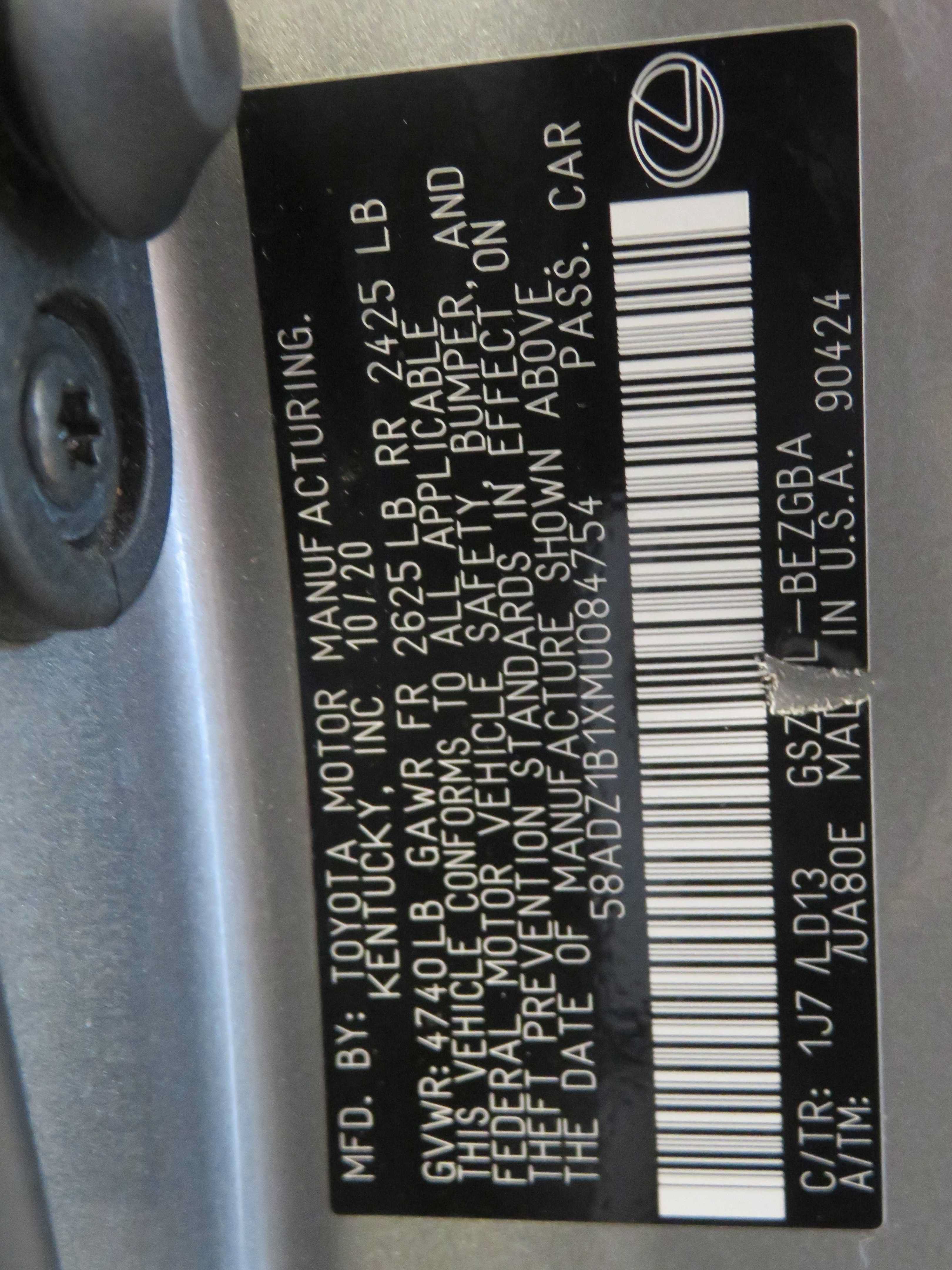 Used 2021 Lexus ES 350 w/ Premium Package FWD image 77