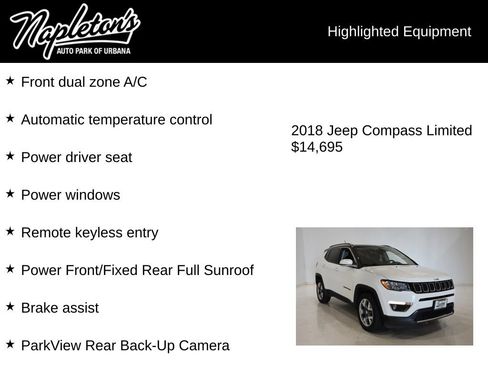 Used 2018 Jeep Compass Limited AWD/4WD image 15