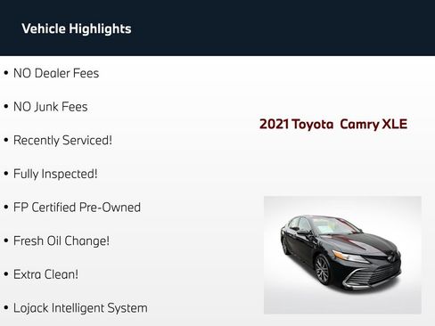 Used 2021 Toyota Camry XLE FWD image 3
