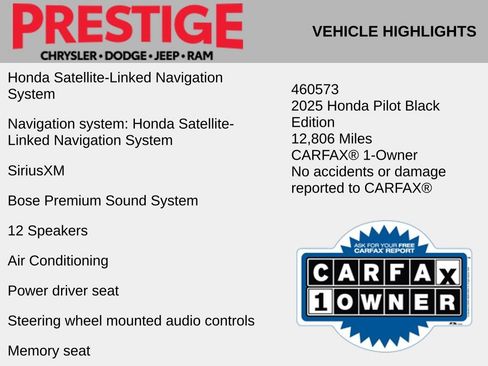 Used 2025 Honda Pilot Black Edition image 2