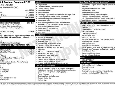 Used 2020 Buick Envision Premium w/ Driver Confidence Package AWD/4WD image 2