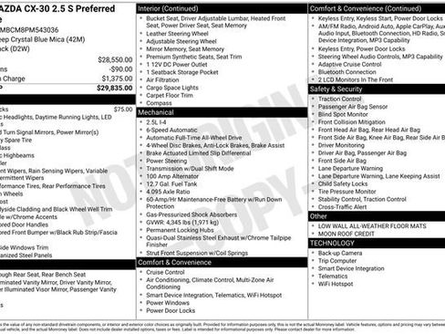 Used 2023 MAZDA CX-30 AWD 2.5 S w/ Preferred Package image 7