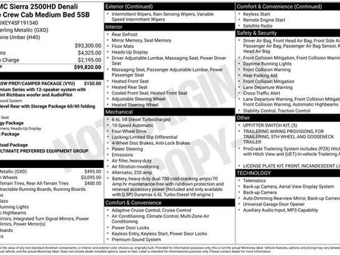Used 2025 GMC Sierra 2500 Denali Ultimate w/ Snow Plow Prep/Camper Package AWD/4WD image 20