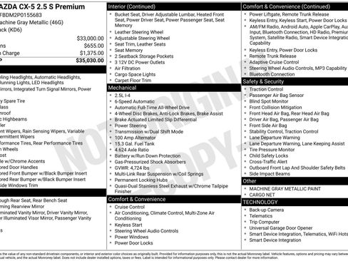 Certified 2023 MAZDA CX-5 AWD 2.5 S w/ Premium Package image 4
