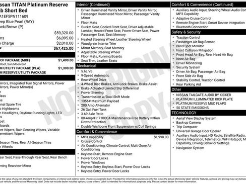 Used 2023 Nissan Titan Platinum Reserve w/ Moonroof Package RWD image 33