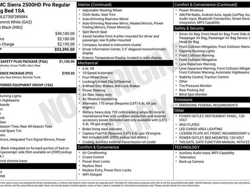New 2025 GMC Sierra 2500 Pro w/ 1SA Pro Safety Plus Package image 7