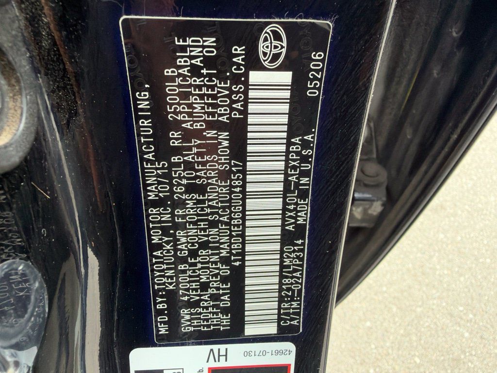 Used 2016 Toyota Avalon Limited w/ Protection Package FWD image 23