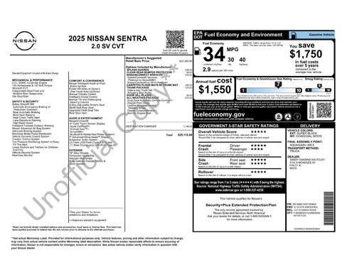 Certified 2025 Nissan Sentra SV w/ All-Weather Package FWD image 8