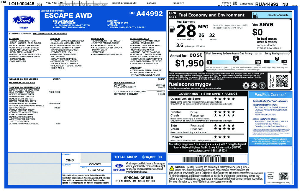 Used 2024 Ford Escape Active w/ Tech Pack #1 AWD/4WD image 29