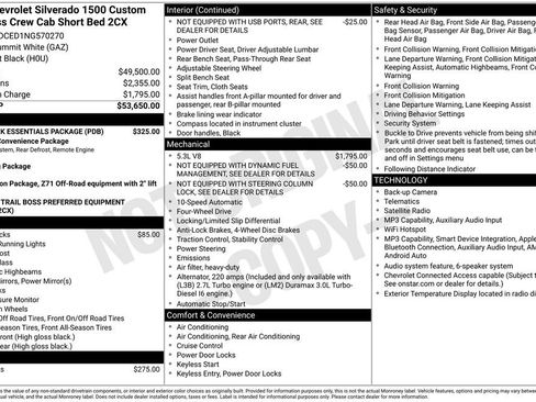Used 2022 Chevrolet Silverado 1500 Custom Trail Boss w/ LPO, Dark Essentials Package AWD/4WD image 5