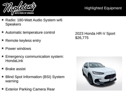Used 2023 Honda HR-V Sport image 3