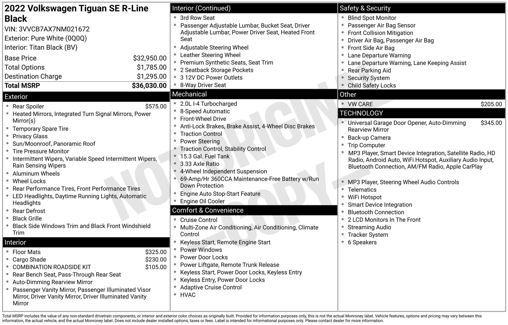 Certified 2022 Volkswagen Tiguan SE R-Line FWD image 7
