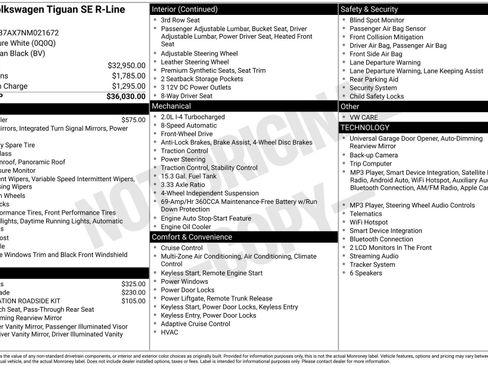 Certified 2022 Volkswagen Tiguan SE R-Line FWD image 7