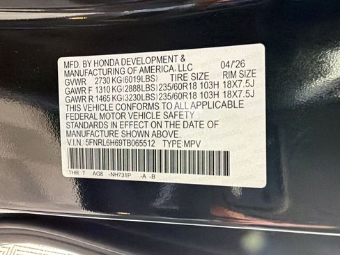 New 2026 Honda Odyssey EX-L image 20