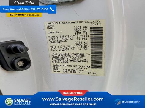 Used 2019 Nissan Titan S RWD image 16