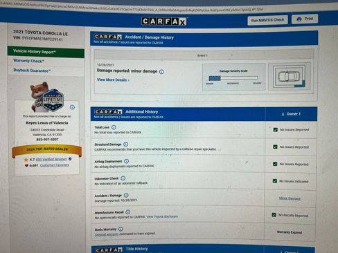 Used 2021 Toyota Corolla LE w/ Carpet Mat Package (TMS) image 22