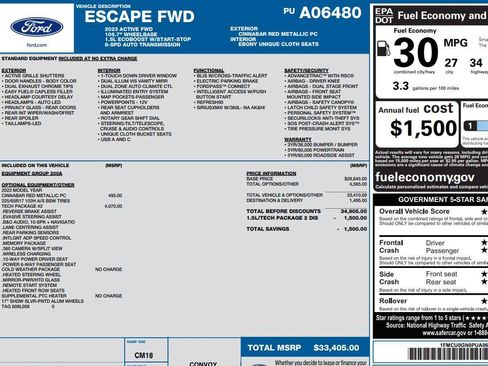 Used 2023 Ford Escape Active w/ Tech Pack #2 image 2