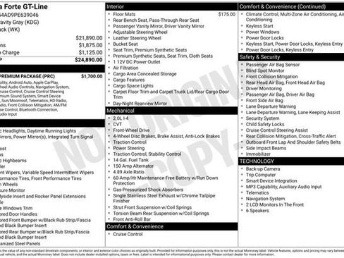 Used 2023 Kia Forte GT-Line w/ GT-Line Premium Package FWD image 17