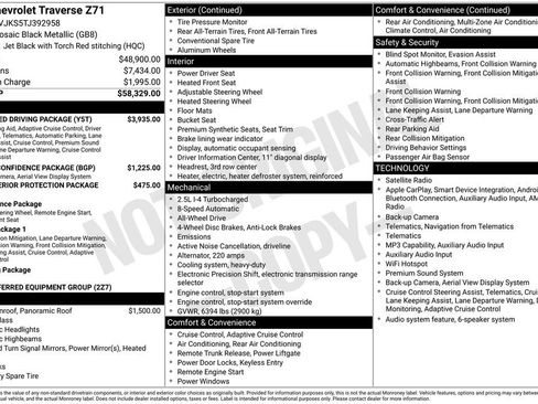 New 2026 Chevrolet Traverse Z71 w/ Enhanced Driving Package AWD/4WD image 28
