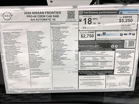 New 2026 Nissan Frontier PRO-4X w/ Pro Premium Package AWD/4WD image 39