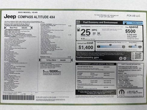 Used 2022 Jeep Compass Altitude w/ Convenience Group image 27