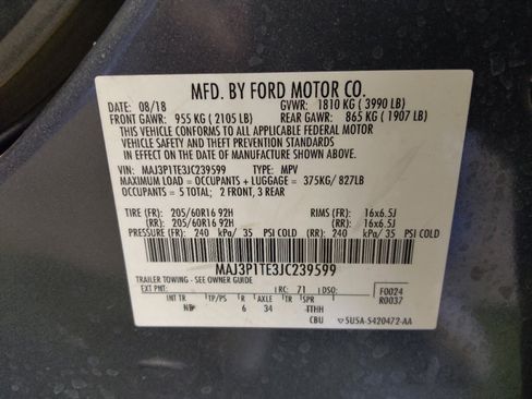 Used 2018 Ford EcoSport SE w/ SE Convenience Package FWD image 33