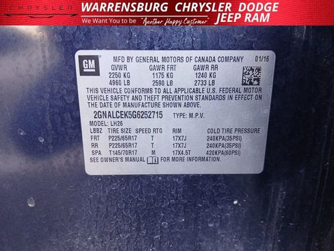 Used 2016 Chevrolet Equinox LT w/ Convenience Package image 11