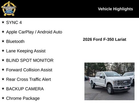 New 2026 Ford F350 Lariat w/ Lariat Ultimate Package AWD/4WD image 2
