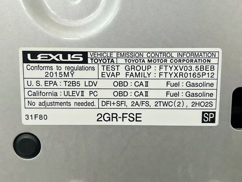 Used 2015 Lexus RC 350 w/ F Sport w/Summer Tires RWD image 22