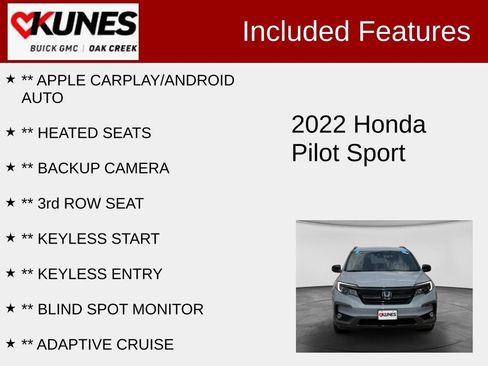 Used 2022 Honda Pilot Sport image 2