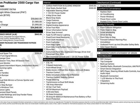 Used 2024 RAM ProMaster 2500 w/ Convenience Group FWD image 10