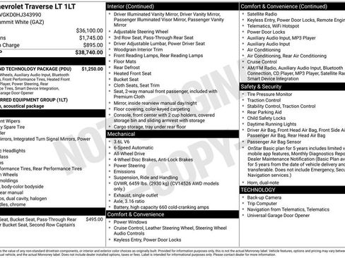 Certified 2017 Chevrolet Traverse LT w/ Style and Technology Package image 40
