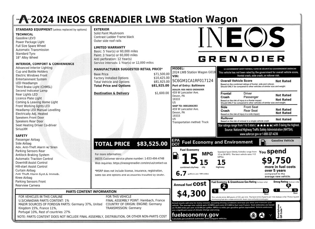 Used 2024 INEOS Grenadier Station Wagon AWD/4WD image 3