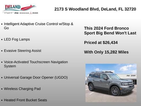 Used 2024 Ford Bronco Sport Big Bend w/ Convenience Package AWD/4WD image 18