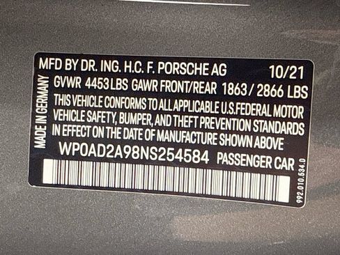 Certified 2022 Porsche 911 Turbo S w/ 911 Turbo Sportdesign Package AWD/4WD image 12